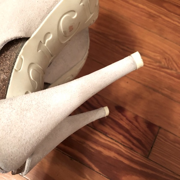 Pedro Garcia Off-white Natural Suede Beige Sandals sz 40 8.5-9 - Picture 5 of 8